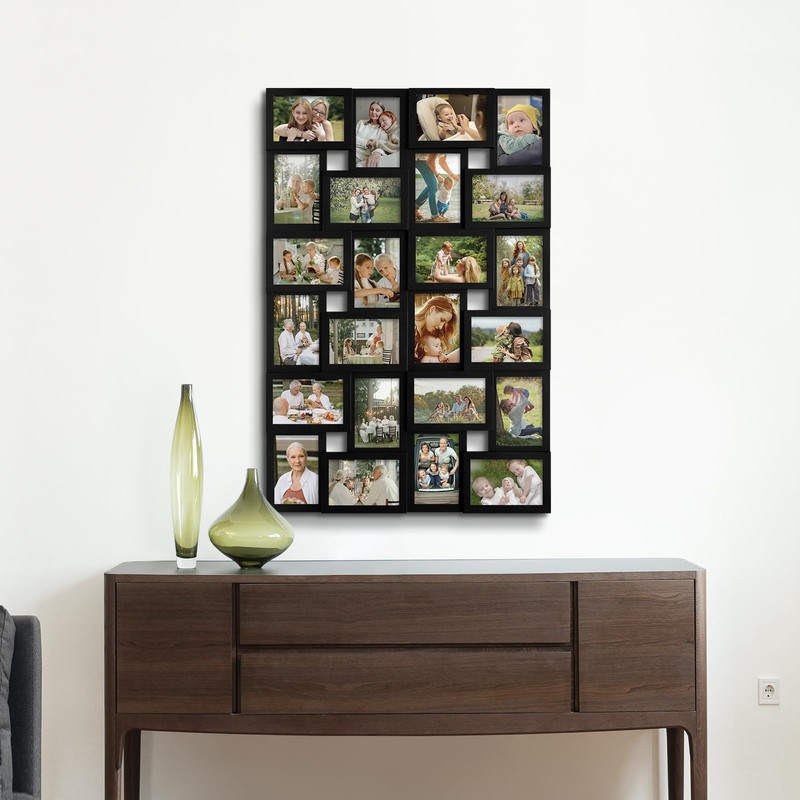 J.M.Deco Collage Picture Frames for Wall 24 Slots, Large Photo