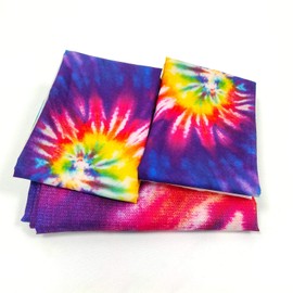 AILONEN Tie Dye Bedding Sets King Size, Superior Colorful Rainbow Duvet Cover Set for Teen Girls,Bedroom Boho Comforter Cover,Hippy Bed Set,Microfiber Fabric,Yellow Red Green Purple Blue,No Comforter