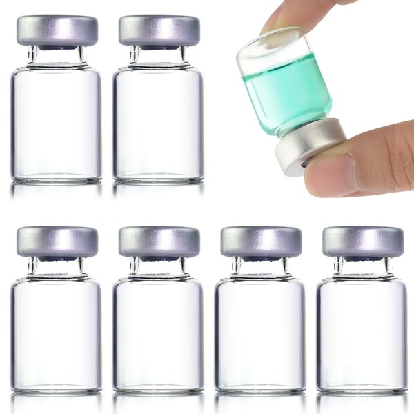5ml Sealed Sample Vials 10 Pcs, Clear Bottom Headspace Vial,