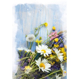 KE - Premium Blank Greeting Card, DIN B6 Format, 176 x 125 mm, Includes Envelope, Ideal for Personal Messages, Motif: Wild Flowers