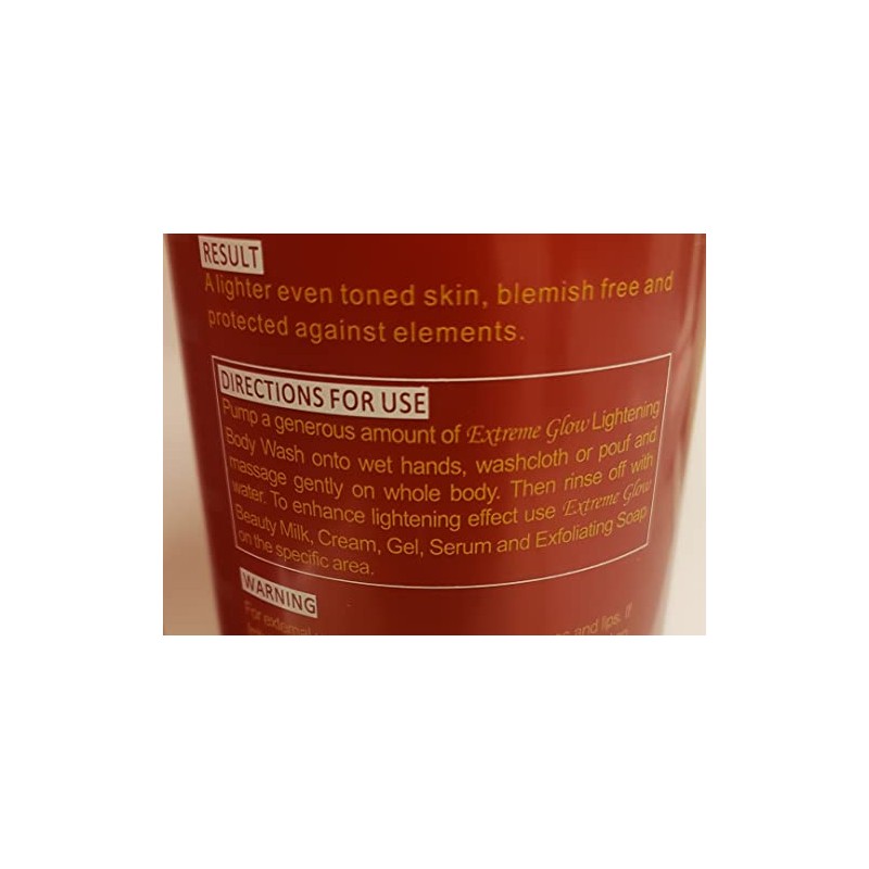 Extreme Glow Strong Lightening Body Wash with Aloe Vera Extract
