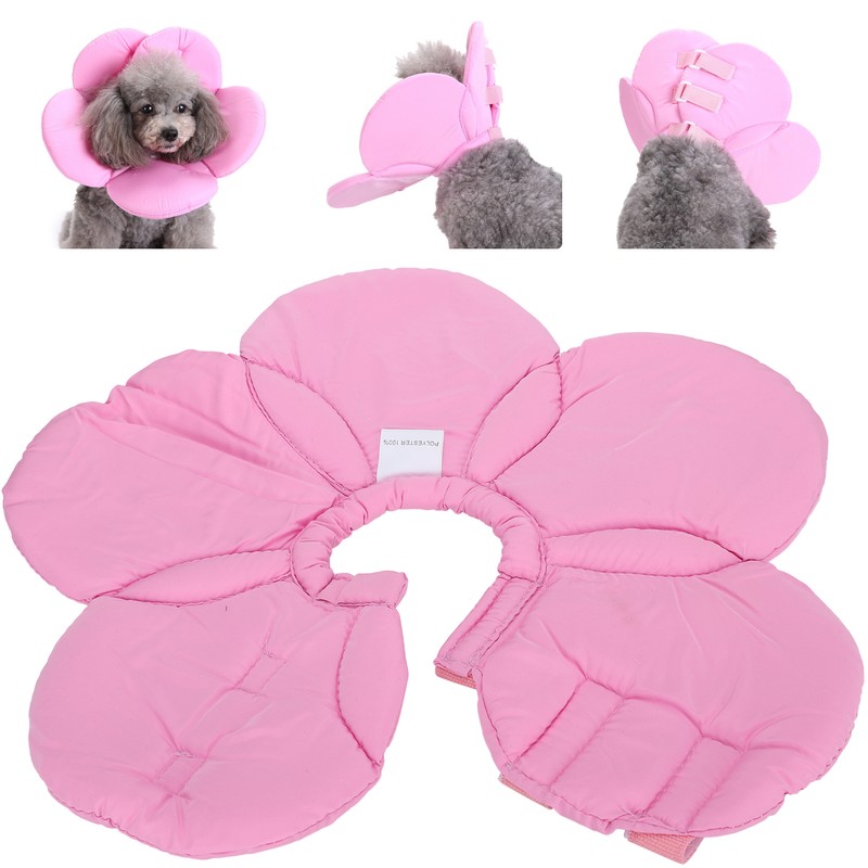 Flower Shape Dog Protective Collar Adjustable Pet Soft Wound Recovery