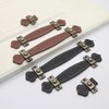 COHEALI 2pcs Vintage Replacement trunk handles leather cabinet handles drawer