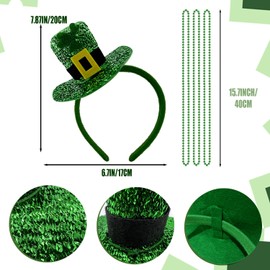 JYOUMI St. Patrick's Day Headband with Black Band Accessories for Costumes Women St Patricks Day Mardi Gras Parties Carnivals Birthday Dance Parties Valentine's Day Photography