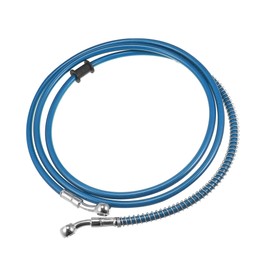 REPAIROCK 74.8" Length 10mm ID Motorcycle Hydraulic Brake Line Oil Hose Pipe Stainless Steel Braided Cable for ATV Motocross Sport Bikes Street Bikes Blue Auto Replacement Parts