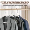 10 Pack Plastic Hangers, Heavy Duty Extra Wide Shoulders White