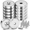 WUDIME Neodymium Round Base Cup Magnets, 10Pack 70LBS Strong Rare