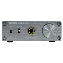 Rockville RDAC5S 24-Bit/192kHz DAC USB/Optical/RCA/Headphone Amp, Lossless Audio, Headphone Amplifier, Compact Black Design, for Audiophiles and Home Theater