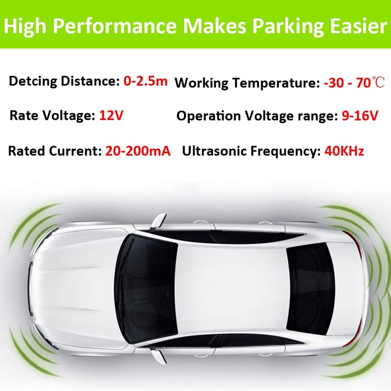 MOCNT Car Reverse Parking Sensors Car Rear Reverse Parking Radar