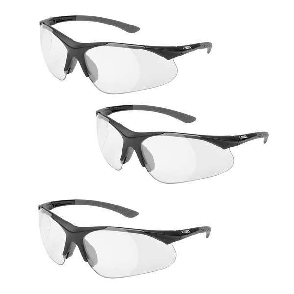 Elvex RX-500C-1.5 Full Lens Magnifier, Black Frame /Grey Temple Tips