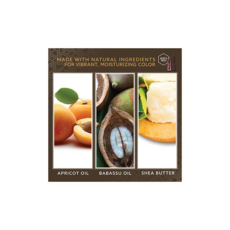 Burt's Bees Lápiz labial líquido hidratante 100% natural, Blush Brook