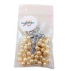Westman Works First Communion Rosary for Girl's White Glass Beads