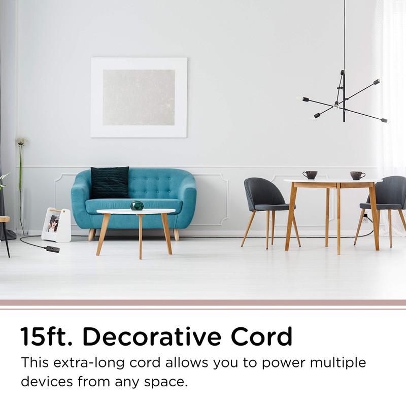 Cordinate 3-Outlet Power Strip Extension Cord with Multiple Outlets 15