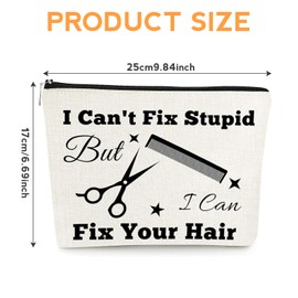 Hairdresser Gifts for Women, Funny Cosmetic Bag, Hair Stylist Gifts, Makeup Bag Inspirational Gift for Women, Girls, Sister, Friends