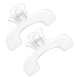 2 Pcs Transparent Book Clips, Sturdy Clear Book Page Holder for Hands-Free Reading, Portable Bookmark Accessories for Teachers Students Office Kitchen Music Books Lovers Reading