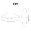 20 x 5mm Thin White Hard Plastic Headbands