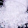 Soeoy 4000 Pcs Transparent White Glass Bugle Beads, 2 x