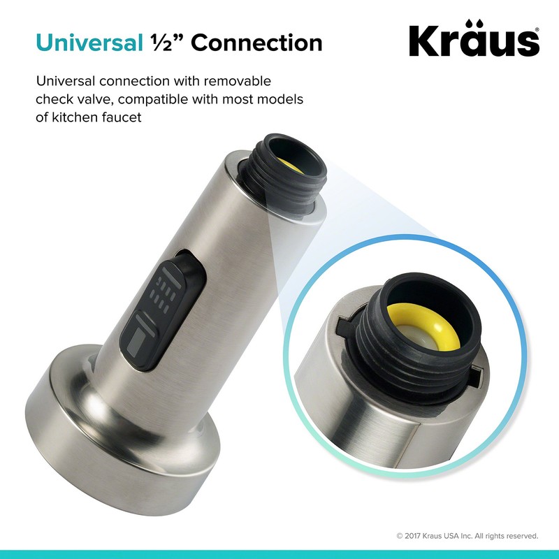 Kraus KFS-1SS Dual Function Kitchen Faucet Sprayer, Stainless Steel
