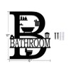 XORT Bathroom Signs Metal Wall Decor, Metal Bathroom Wall Art,
