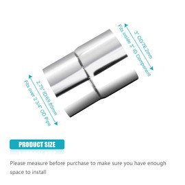 Universal 2.75" ID to 3" OD Exhaust Pipe Adapter Connector Reducer 304 Stainless Steel 2.75 Inch to 3 Inch 2 3/4” ID to 3” OD kit