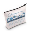 WZMPA Dolphin Cosmetic Makeup Bag Dolphin Lover Gifts God Says