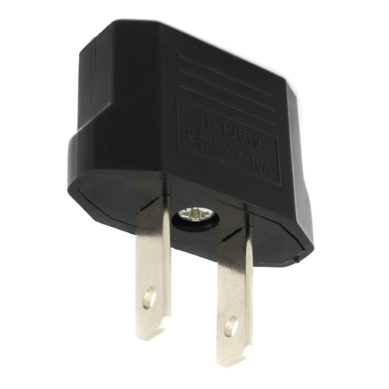 ANRANK E-U4113619AK European to USA American Outlet Plug Adapter (Black,