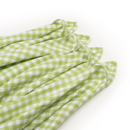 FILU Tea Towels (100% Cotton, Pack of 8, Light Green/White (Chequered)