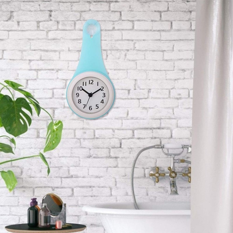 Waterproof Hanging Bathroom Kitchen Clock, Home Decoration, World Time, for