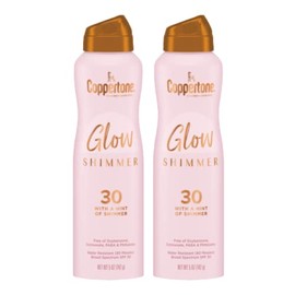 Coppertone Coppertone Glow with Shimmer Spray Sunscreen, Broad Spectrum SPF 30 Sunscreen, 5 Oz, Pack of 2