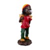 9" Medium Rasta Jamaican Man Holding Bowl Polyresin Ashtray Decoration