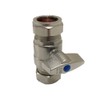 hep® 15MM Chrome ISOLATING Valve & Metal Lever Butterfly Handle
