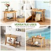 Jekruiet 24" Solid Teak Shower Bench with Towel Bar &