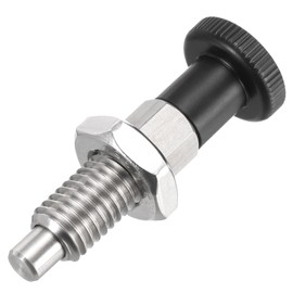 PATIKIL Push Fit Ball Nose Spring Plunger, M10x1.5 Spring Return Knob Plunger 304 Stainless Steel Retractable Coarse Thread Index Plunger for Industrial Equipment