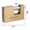 Hermex COR-75 Anti-Pry Padlock, 75mm, Traditional Keyed Brass Body