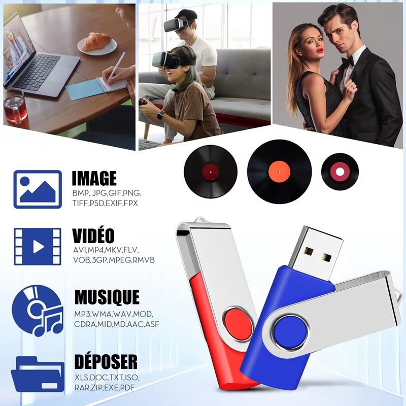 USB Flash Drive 16GB EASTBULL USB 2.0 Flash Drive Rotating