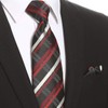 KissTies Mens Tie Set Grid Ties Red Black Plaid Necktie