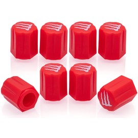 MEAJOO 8PCS Claw Tire Valve Stem Caps, Car Tire Air Cap, Corrosion Resistant Leak-Proof Wheel Valve Cover, Universal Stem Covers/Dust Caps for Cars, Trucks, Bikes, Motorcycles, Bicycles(Red)
