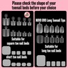 NOVO OVO Halloween Short Toe Nail Tips, Press On with