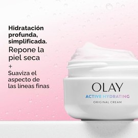 OLAY - Crema Hidratante Facial Activa 56 ml  Hidratacin Profunda por 48 Horas, Frmula No Grasosa, Para Todo Tipo de Piel                              