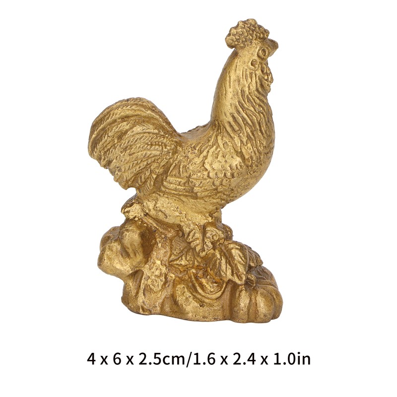 Rooster Statue Brass Chinese Home Handicraft Ornaments Rooster Sculpture Figurine