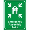eSplanade Emergency Assembly Point Sign Sticker Decal - Easy to