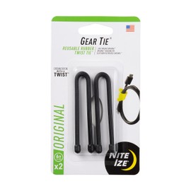 NITEIZE GT6-2PK-01 Gear Tie, 6 Inches, Pack of 2, Black