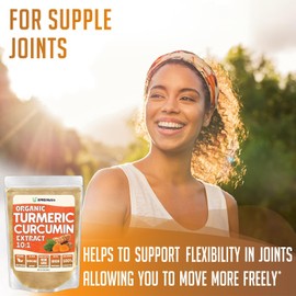 XPRS Nutra Organic Turmeric Curcumin Powder Extract 10:1 - Premium USDA Organic Curcumin Powder for Immunity - Vegan Friendly Pure Curcumin for Gut Health (2 Ounce)