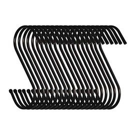 D-buy 10 Pack 3.5 inch S Hooks Heavy Duty S Hooks Plants Hooks S Hooks for hangings Outdoor Hooks Light Hooks Cup Hooks Large Hangers for Kitchen, Bathroom, Bedroom and Office (Black)