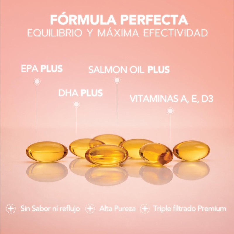 Omega 3 Platinum - Suplemento Potenciado (Fish Oil, Aceite de