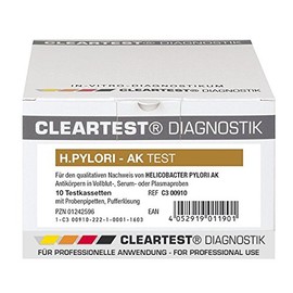 CLEARTEST 01242596 Pylori Test Cassettes (Pack of 10)