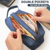 zeonmiehu 2 Pcs Pencil Case, Portable Canvas Large Pencil Case,