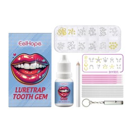 Eelhope Dental Beauty Set Diy Fashion Dental Decoration Drill Personality Sparkle Light Up Smile Style - Specification: 2pcs