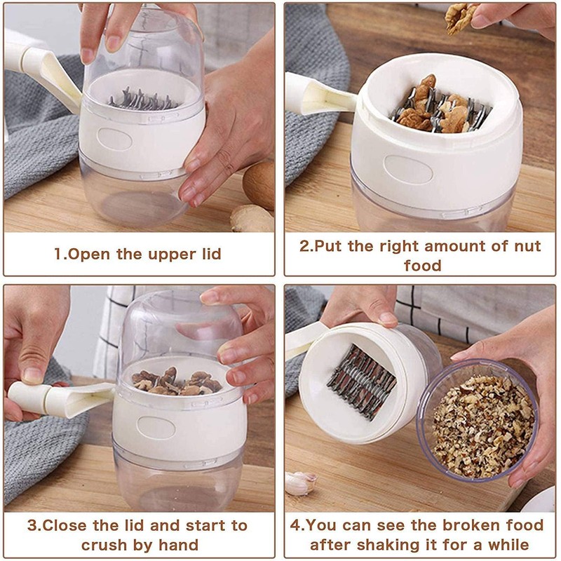 Jaugufiy Manual Nut Grinder with Hand Crank Nut Chopper Peanut