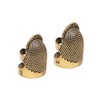 4 Pack Sewing Thimble Finger Protector, Adjustable Finger Metal Shield